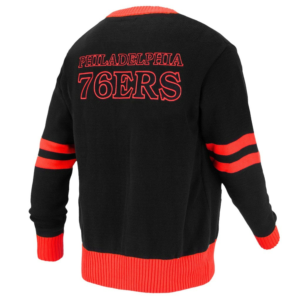 NBA Philadelphia 76ers FISLL Unisex Logoman Shadow Collection Full-Button Cardigan Sweater