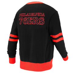 NBA Philadelphia 76ers FISLL Unisex Logoman Shadow Collection Full-Button Cardigan Sweater