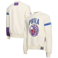 NBA Philadelphia 76ers NBA x Two Hype Culture & Hoops Collection Premium Pullover Sweatshirt - Cream cheap