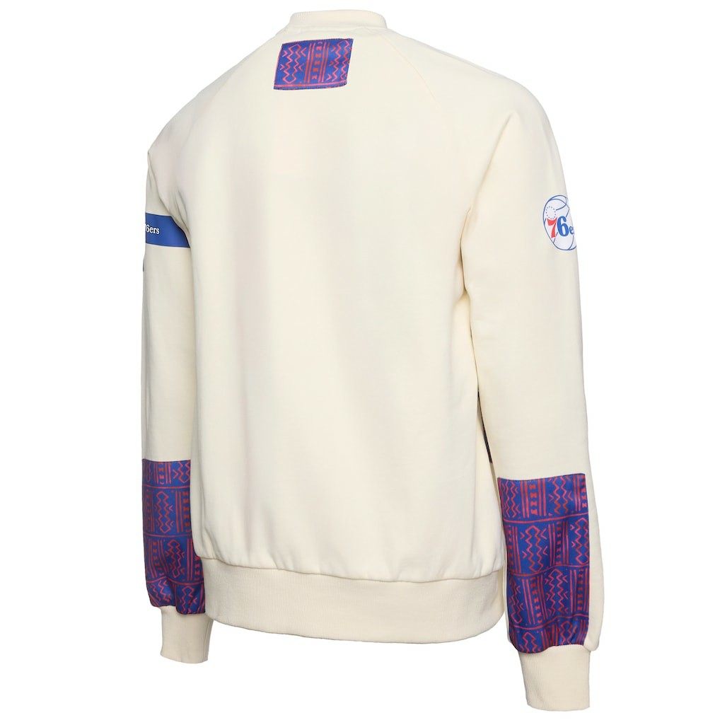 NBA Philadelphia 76ers NBA x Two Hype Culture & Hoops Collection Premium Pullover Sweatshirt - Cream cheap