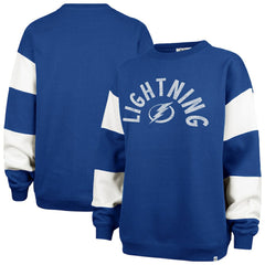 NHL Blue Tampa Bay Lightning '47 Women's Eephus Barred Pullover Sweatshirt