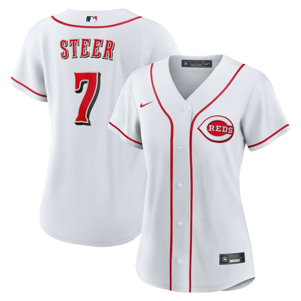 MLB Spencer Steer Cincinnati Reds Nike Women's Home Replica Jersey