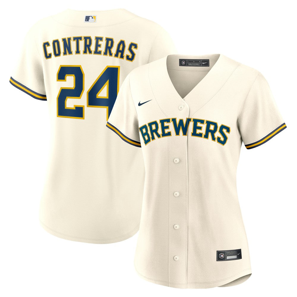 MLB William Contreras Milwaukee Brewers Nike Women's Home Replica Jersey