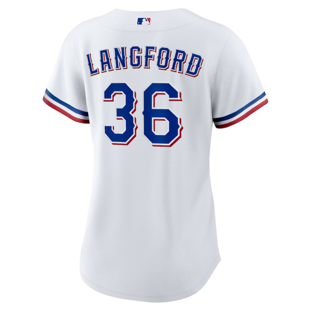 MLB Wyatt Langford Texas Rangers Nike Women's Home Replica Jersey