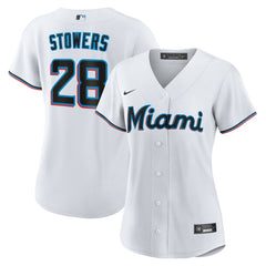 MLB Kyle Stowers Miami Marlins Nike Women's Home Replica Jersey