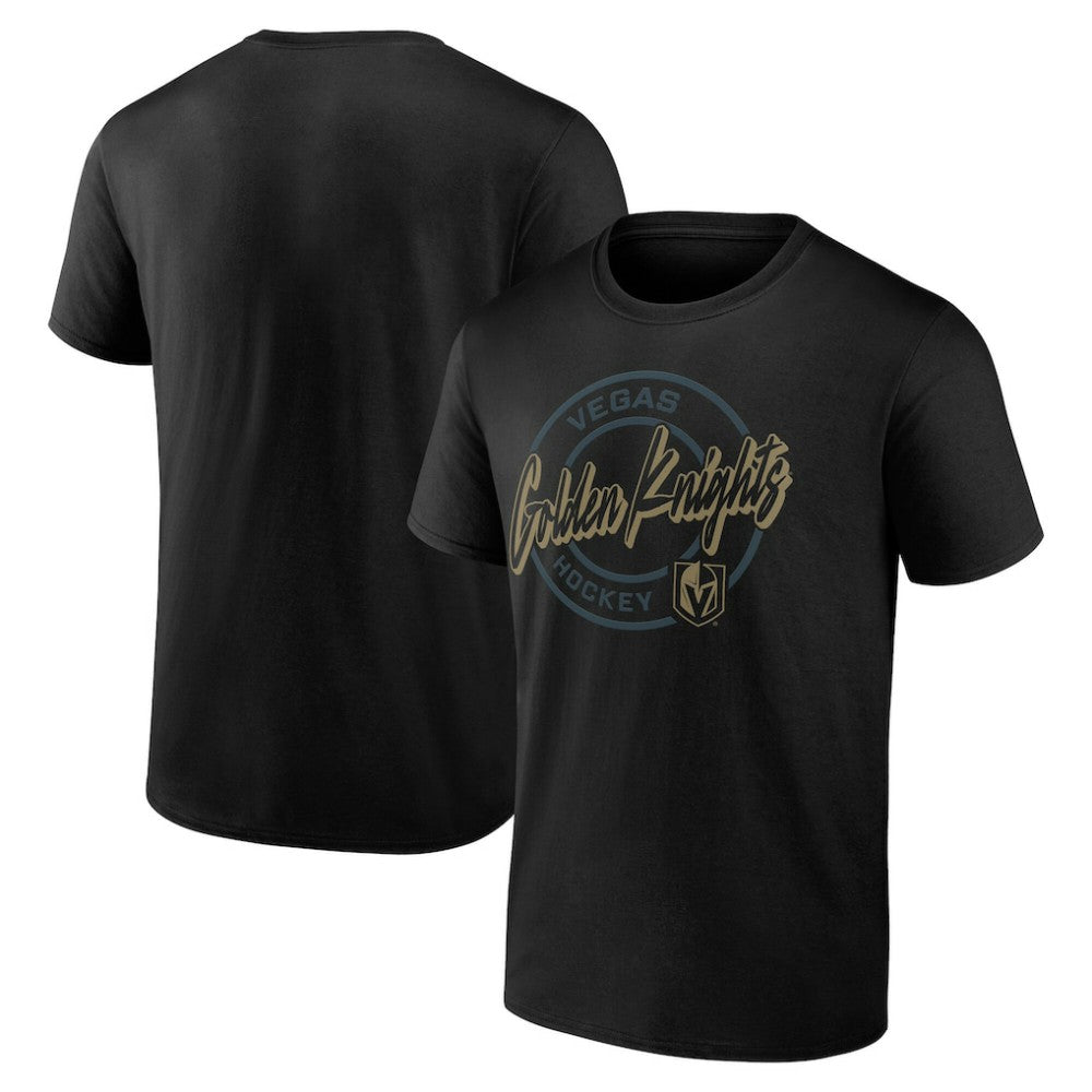 NHL Black Vegas Golden Knights Color Block Puck T-Shirt