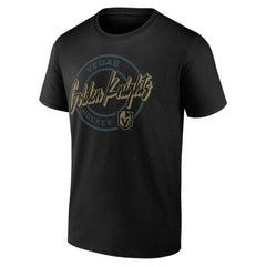 NHL Black Vegas Golden Knights Color Block Puck T-Shirt