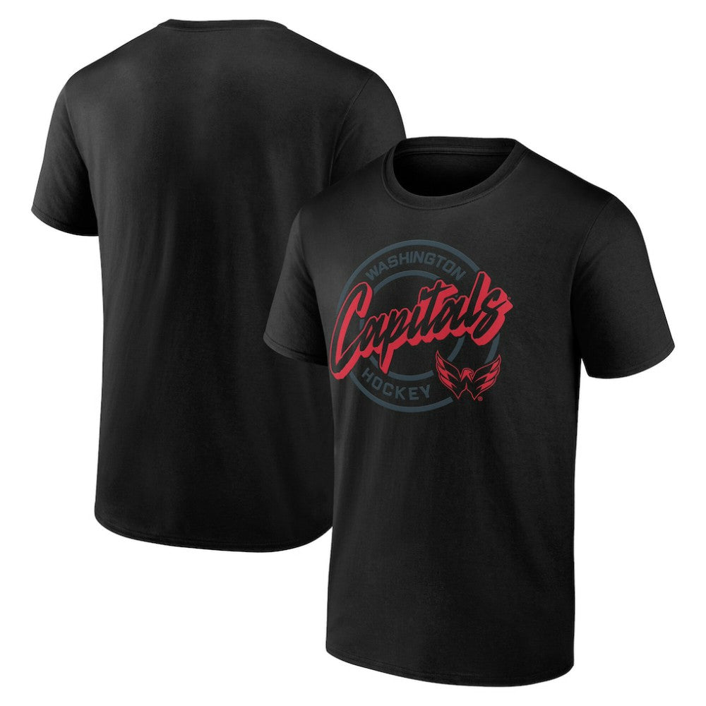 NHL Black Washington Capitals Color Block Puck T-Shirt