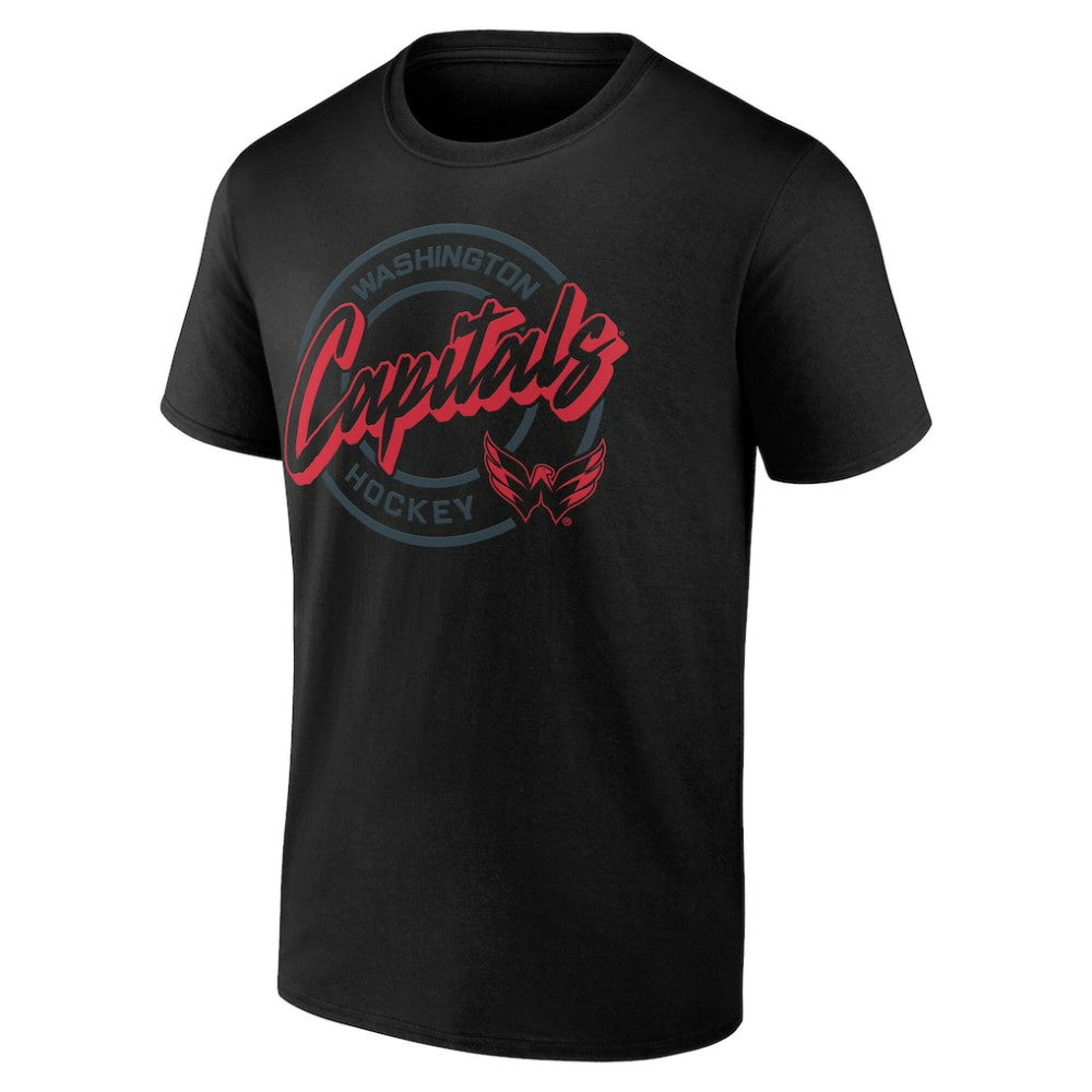 NHL Black Washington Capitals Color Block Puck T-Shirt