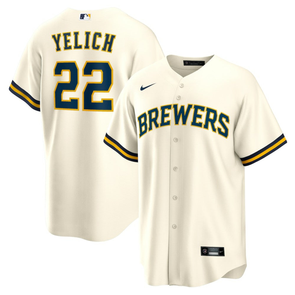 MLB Christian Yelich Milwaukee Brewers Nike Home Replica Jersey