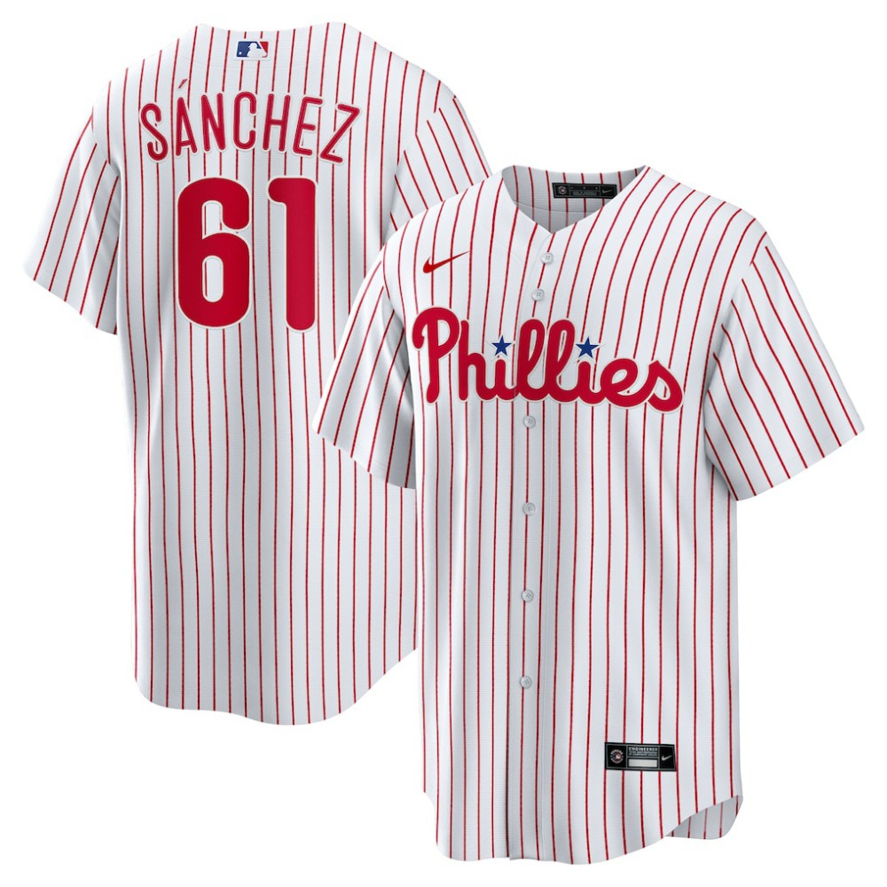 MLB Cristopher Sanchez Philadelphia Phillies Nike Home Replica Jersey