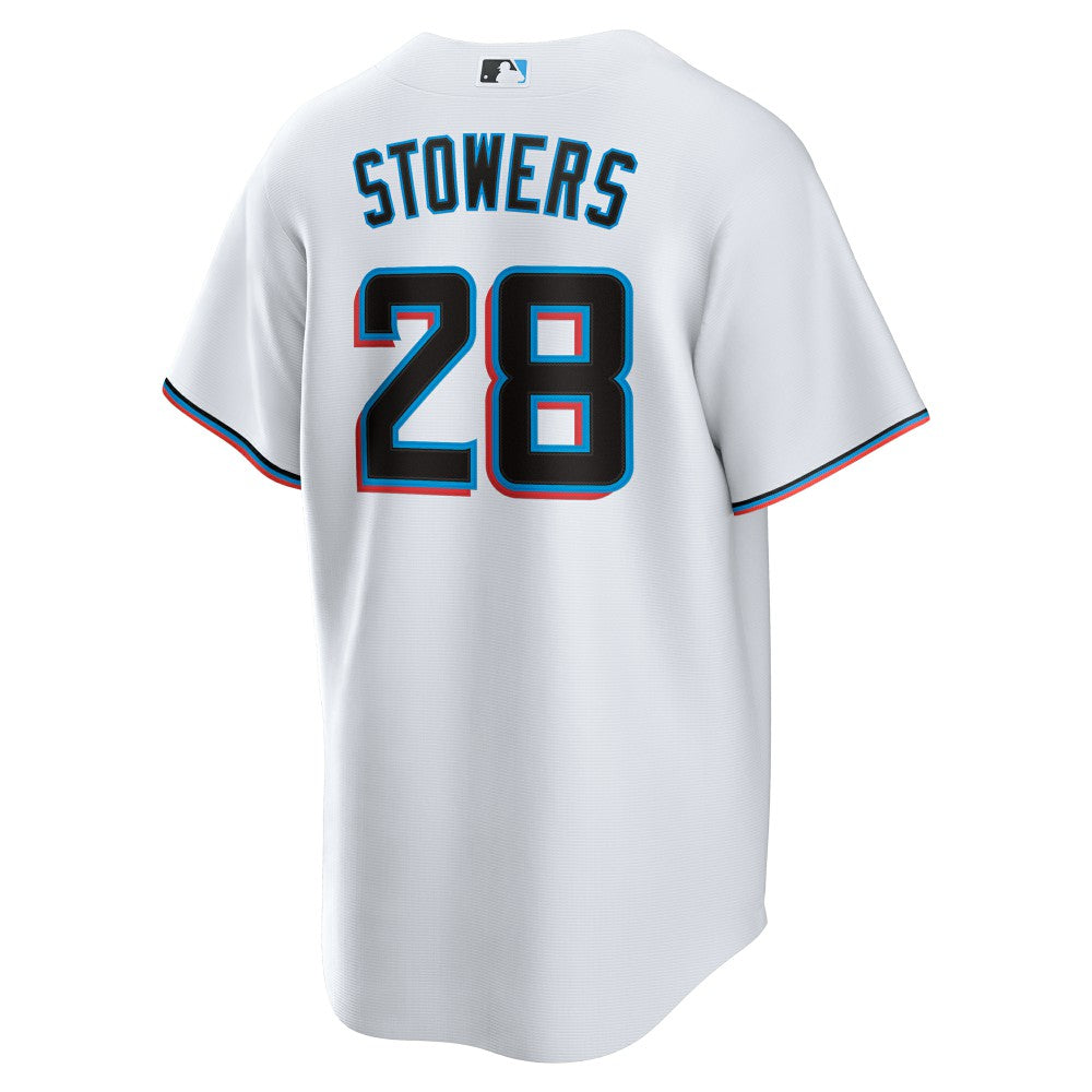 MLB Kyle Stowers Miami Marlins Nike Home Replica Jersey