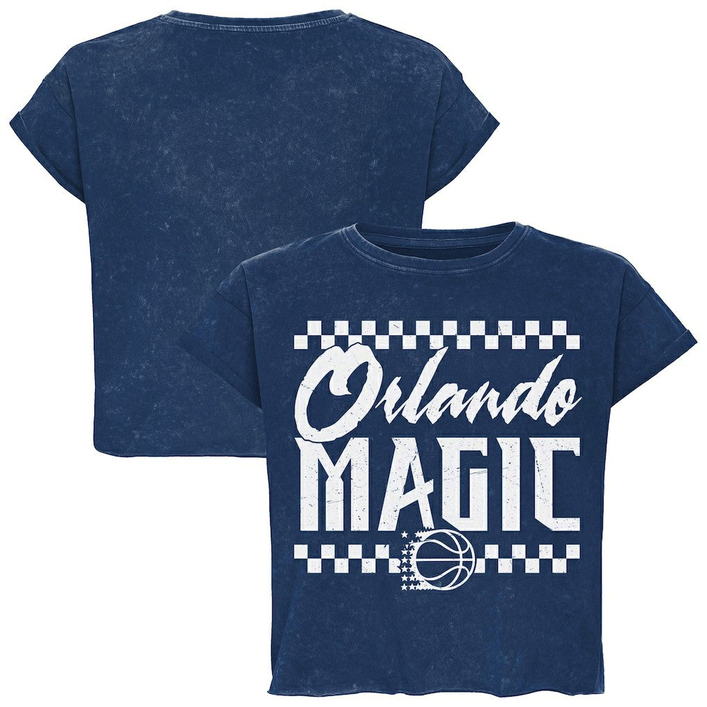 NBA Orlando Magic Sportiqe Unisex Rock & Roll Collection Gwen Premium Mineral Wash Cropped T-Shirt