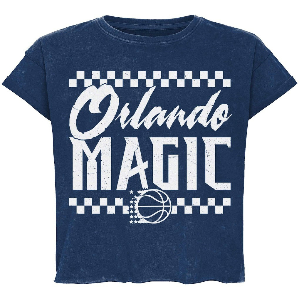 NBA Orlando Magic Sportiqe Unisex Rock & Roll Collection Gwen Premium Mineral Wash Cropped T-Shirt