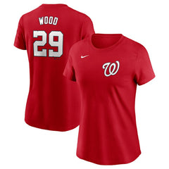 MLB James Wood Washington Nationals Nike Women's Cooperstown Collection Fuse Name & Number T-Shirt
