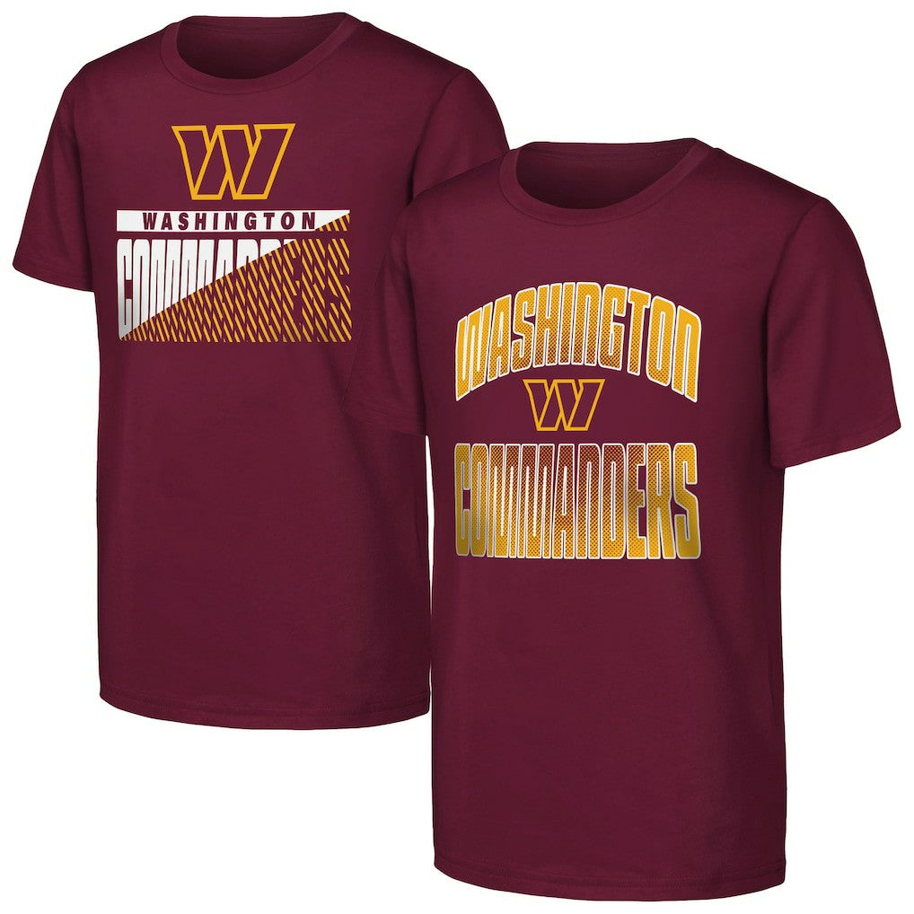 Outerstuff Youth Never Quit 2-Pack T-Shirt Set - Washington Commanders