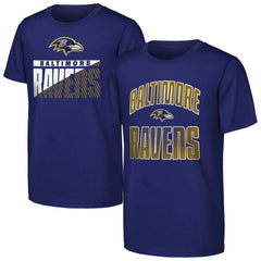 Outerstuff Youth Never Quit 2-Pack T-Shirt Set - Baltimore Ravens