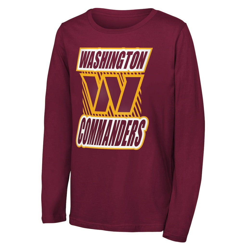 Outerstuff Youth Never Settle Long Sleeve T-Shirt - Washington Commanders