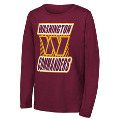 Outerstuff Youth Never Settle Long Sleeve T-Shirt - Washington Commanders