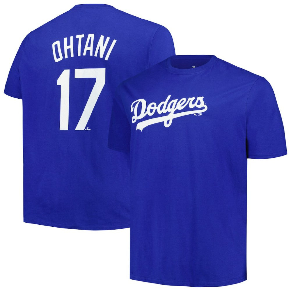 MLB Shohei Ohtani Los Angeles Dodgers Profile Big & Tall Name & Number T-Shirt