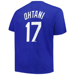 MLB Shohei Ohtani Los Angeles Dodgers Profile Big & Tall Name & Number T-Shirt