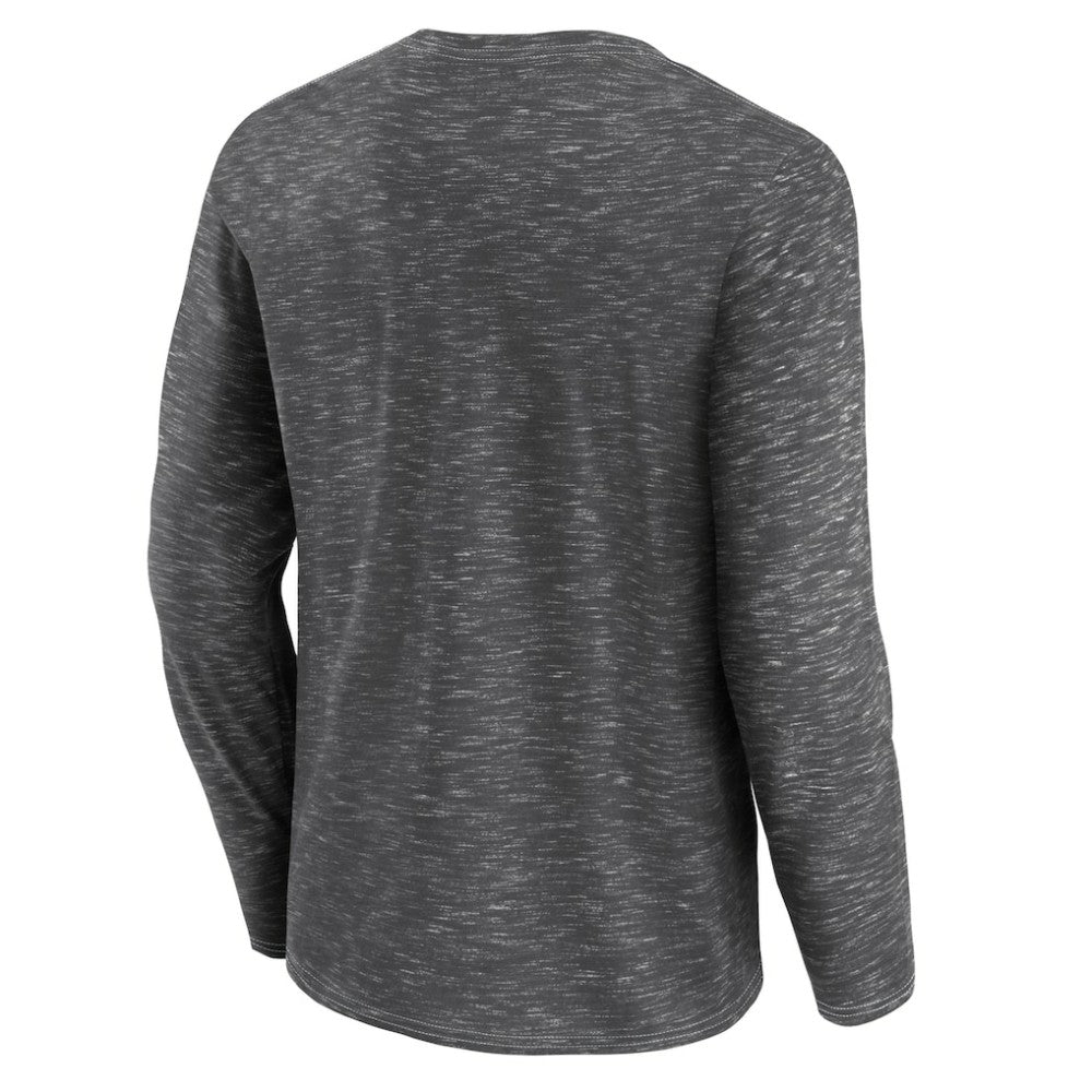 NHL Charcoal Los Angeles Kings Fanatics Logo Long Sleeve T-Shirt