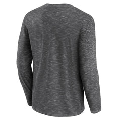 NHL Charcoal Los Angeles Kings Fanatics Logo Long Sleeve T-Shirt