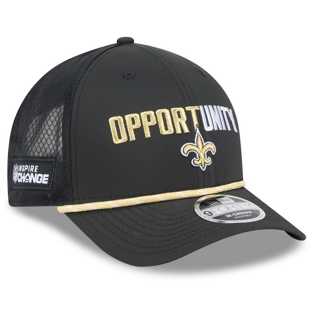 2025 Inspire Change 9FORTY M-Crown Adjustable Hat - New Orleans Saints