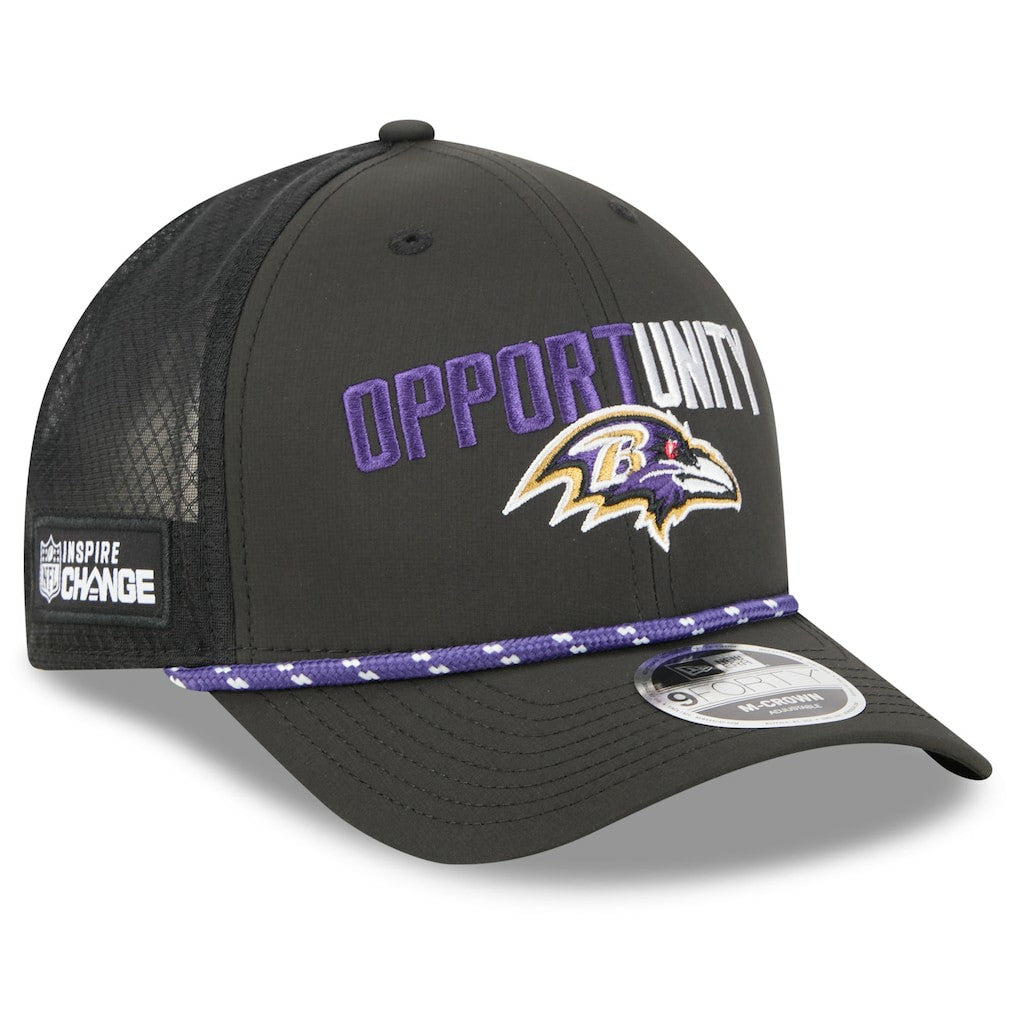 2025 Inspire Change 9FORTY M-Crown Adjustable Hat - Baltimore Ravens