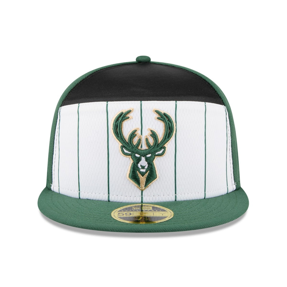 NBA Milwaukee Bucks 2025 NBA Tip Off Split Panel 59FIFTY Fitted Hat