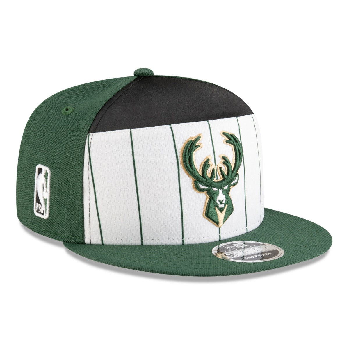 NBA Milwaukee Bucks 2025 NBA Tip Off Split Panel 9FIFTY Snapback Hat