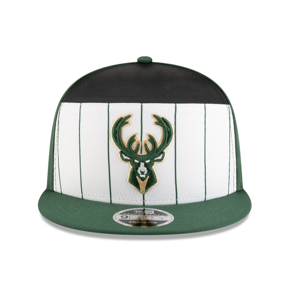NBA Milwaukee Bucks 2025 NBA Tip Off Split Panel 9FIFTY Snapback Hat