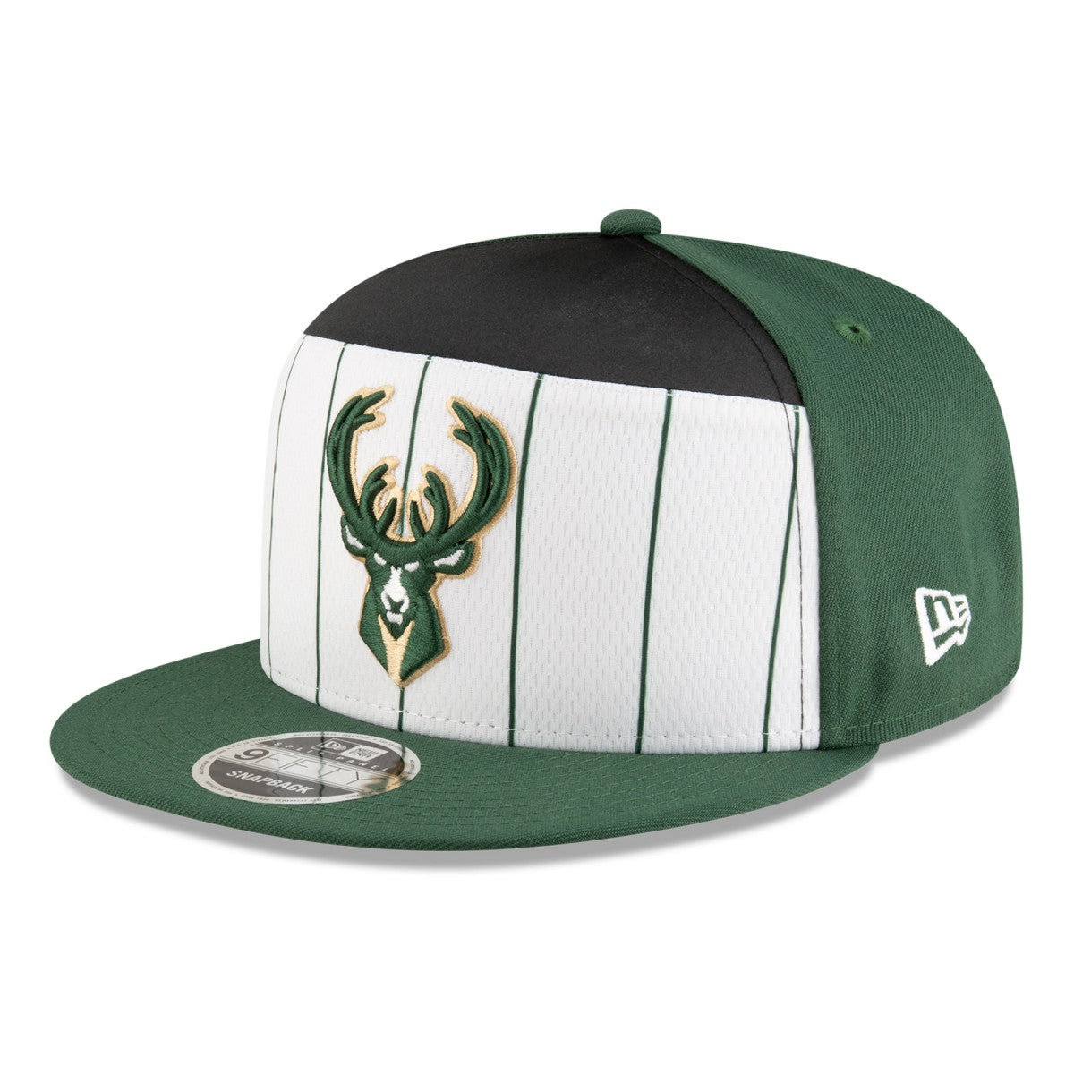 NBA Milwaukee Bucks 2025 NBA Tip Off Split Panel 9FIFTY Snapback Hat