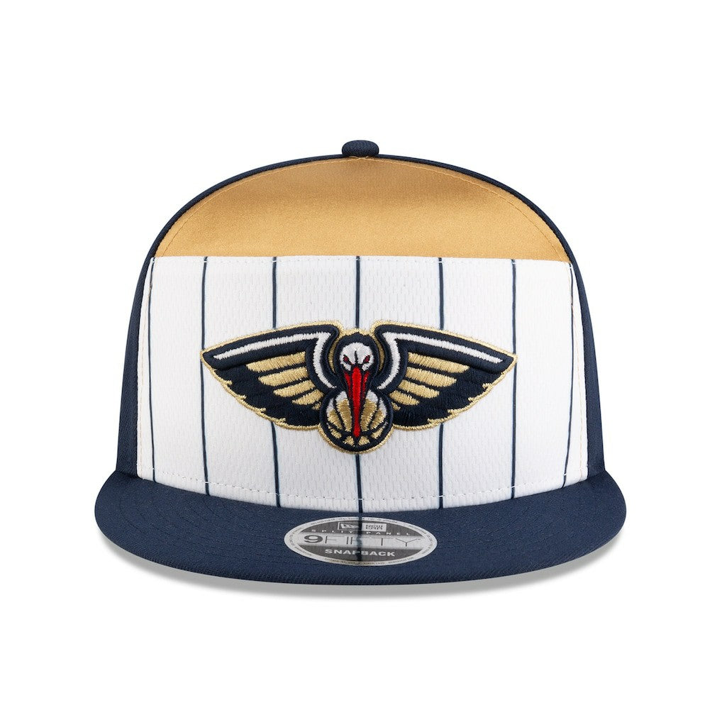 NBA New Orleans Pelicans 2025 NBA Tip Off Split Panel 9FIFTY Snapback Hat