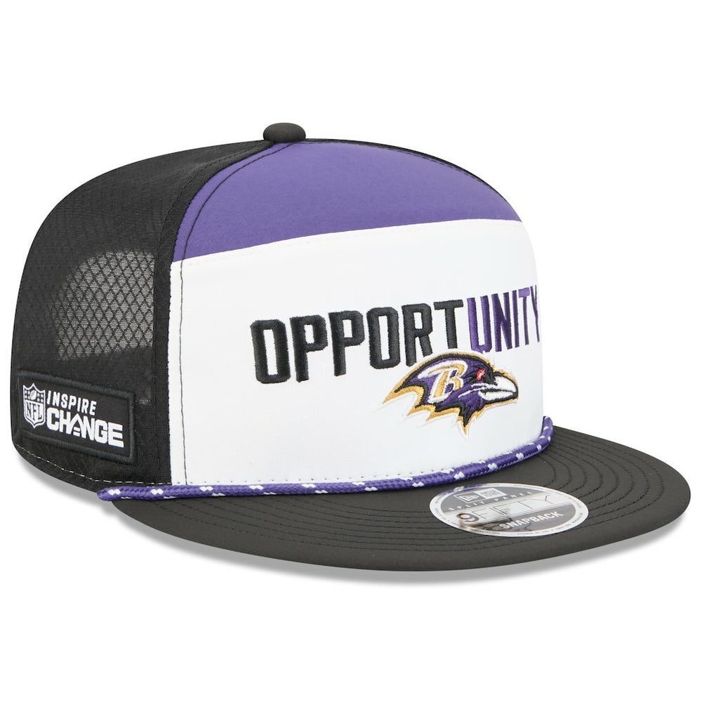 2025 Inspire Change Split Panel 9FIFTY Snapback Hat - Baltimore Ravens