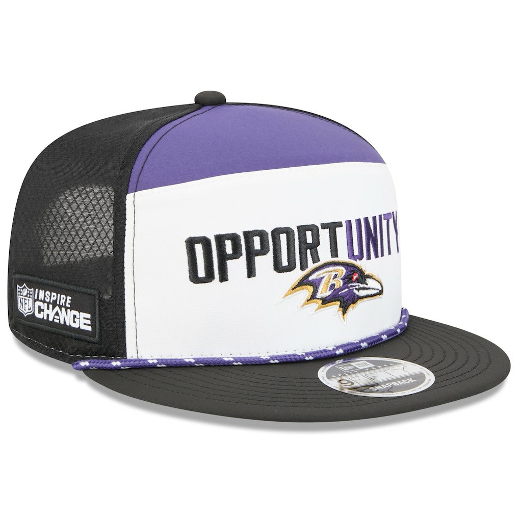 2025 Inspire Change Split Panel 9FIFTY Snapback Hat - Baltimore Ravens