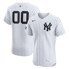 MLB New York Yankees Nike Home Elite Sponsor Patch Custom Jersey