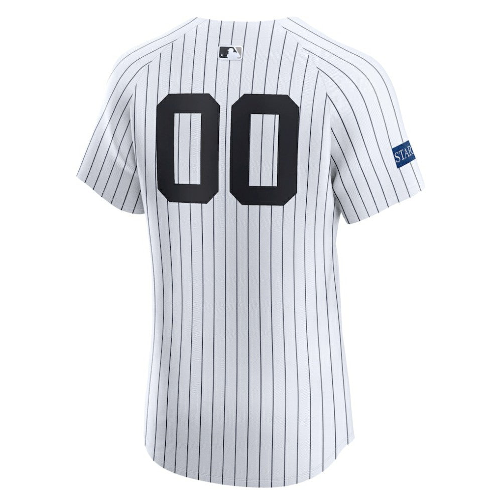 MLB New York Yankees Nike Home Elite Sponsor Patch Custom Jersey