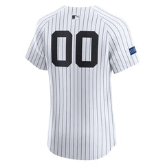 MLB New York Yankees Nike Home Elite Sponsor Patch Custom Jersey