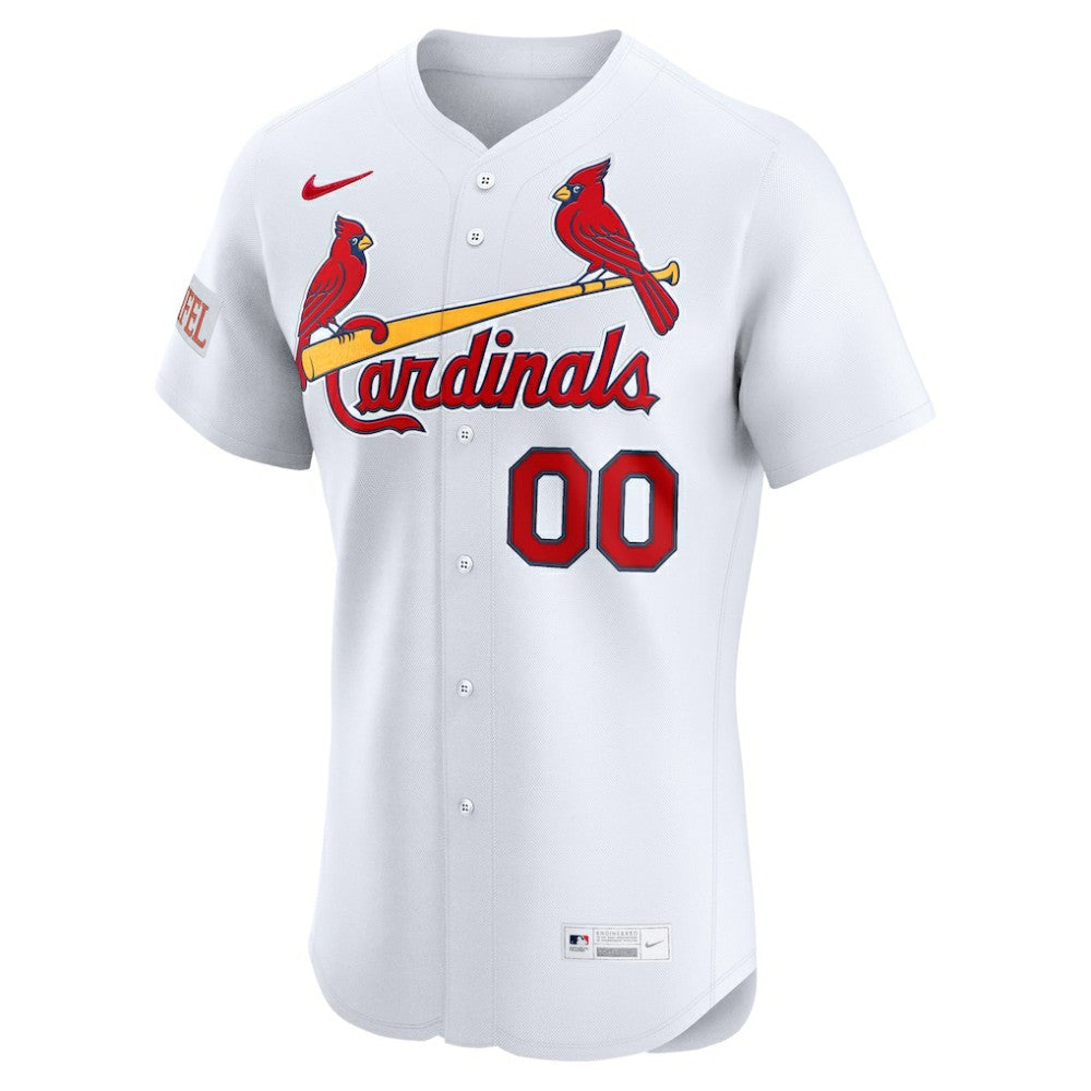 MLB St. Louis Cardinals Nike Home Elite Sponsor Patch Custom Jersey