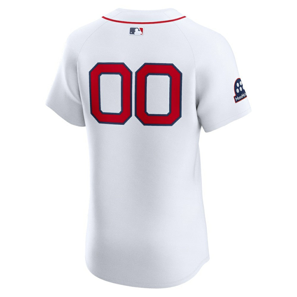 MLB Boston Red Sox Nike Home Elite Sponsor Patch Custom Jersey
