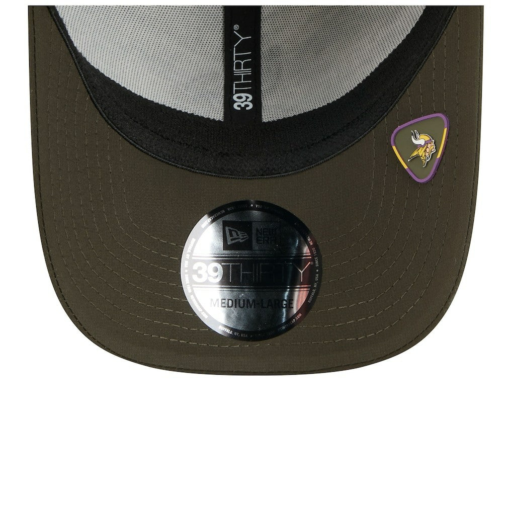 2025 Salute to Service 39THIRTY Flex Hat - Minnesota Vikings