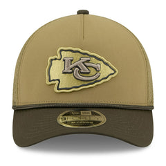 Youth 2025 Salute to Service 9FORTY A-Frame Adjustable Hat - Kansas City Chiefs