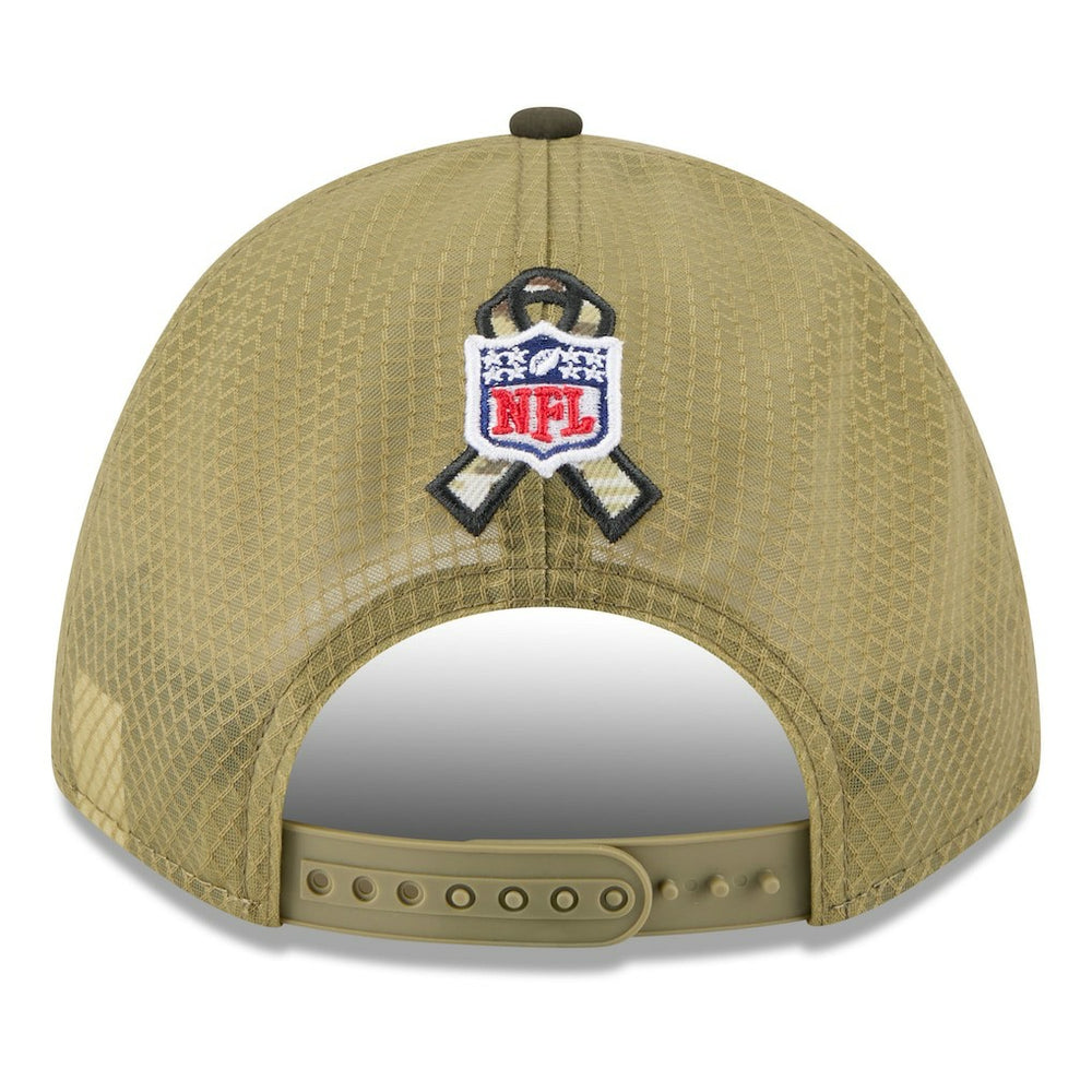 Youth 2025 Salute to Service 9FORTY A-Frame Adjustable Hat - Miami Dolphins
