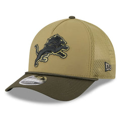 Youth 2025 Salute to Service 9FORTY A-Frame Adjustable Hat - Detroit Lions