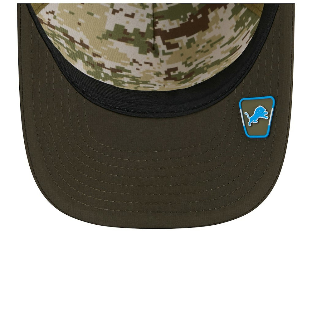 Youth 2025 Salute to Service 9FORTY A-Frame Adjustable Hat - Detroit Lions