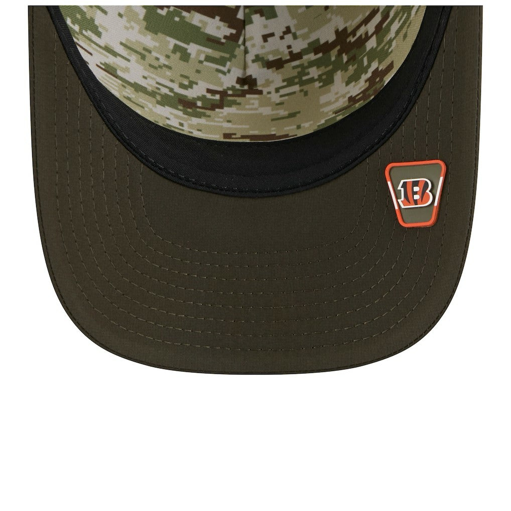 Youth 2025 Salute to Service 9FORTY A-Frame Adjustable Hat - Cincinnati Bengals