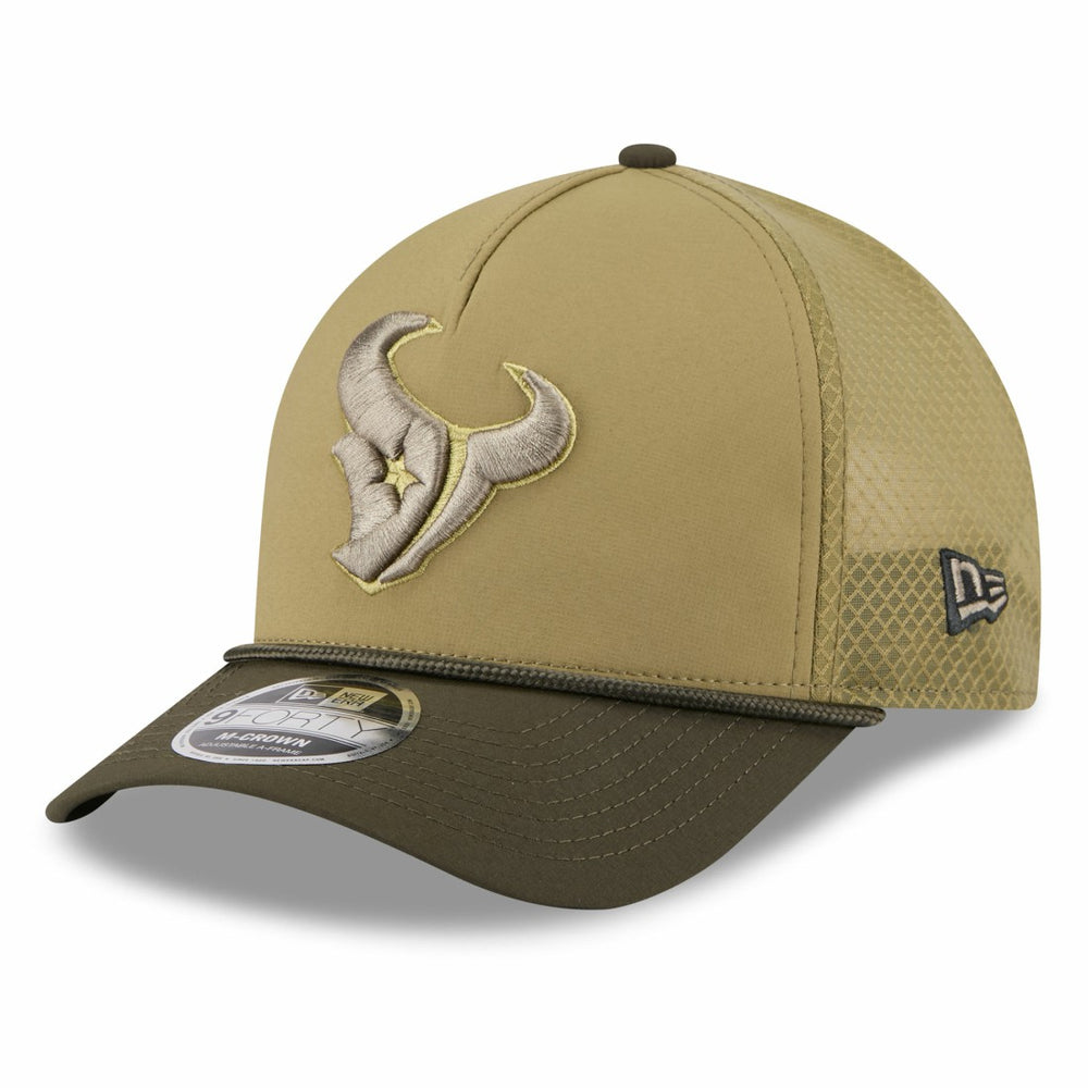 Youth 2025 Salute to Service 9FORTY A-Frame Adjustable Hat - Houston Texans
