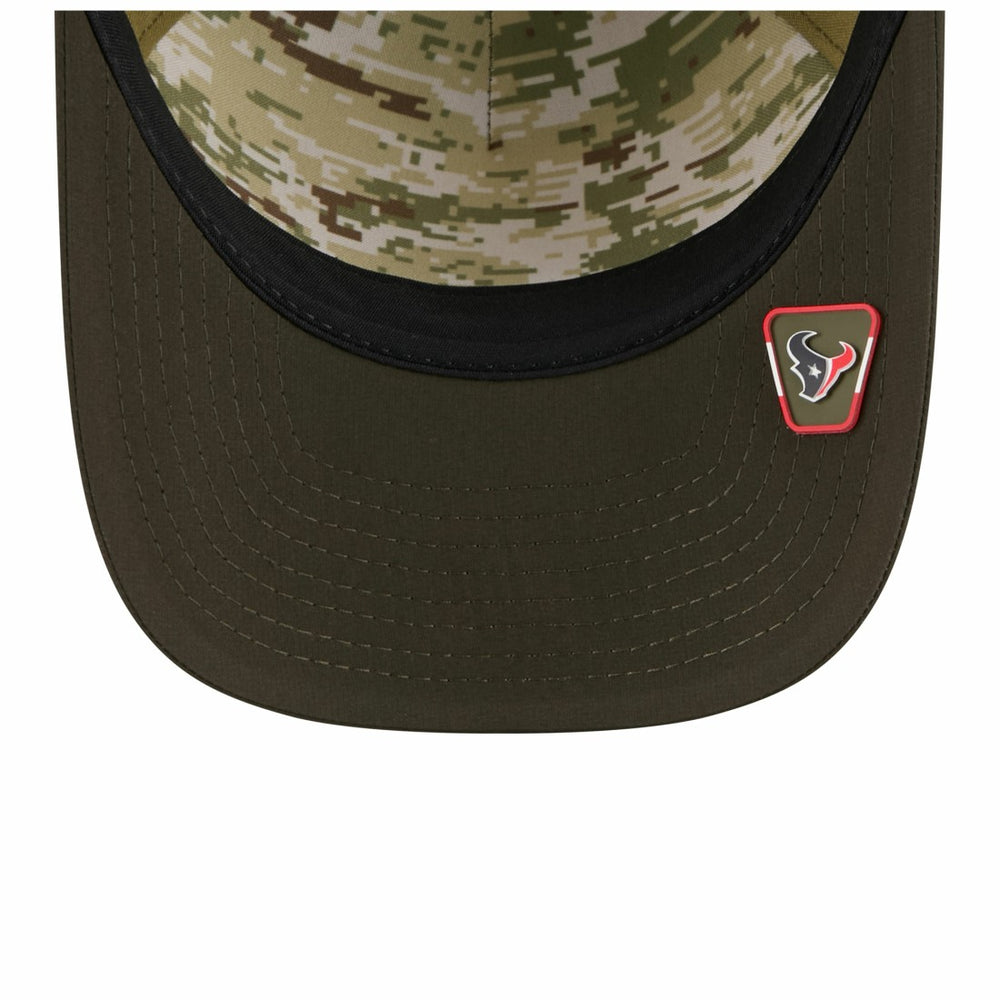 Youth 2025 Salute to Service 9FORTY A-Frame Adjustable Hat - Houston Texans