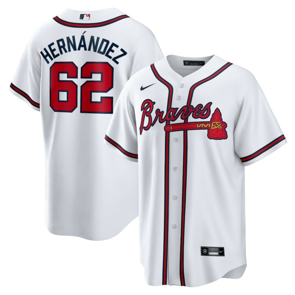 MLB Daysbel Hernandez Atlanta Braves Nike Home Replica Jersey